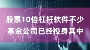 股票10倍杠杆软件不少基金公司已经投身其中