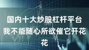 国内十大炒股杠杆平台我不能随心所欲催它开花