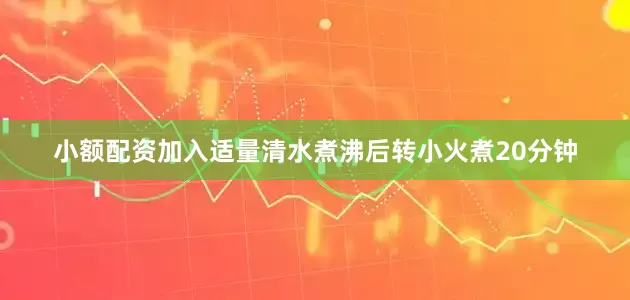 小额配资加入适量清水煮沸后转小火煮20分钟
